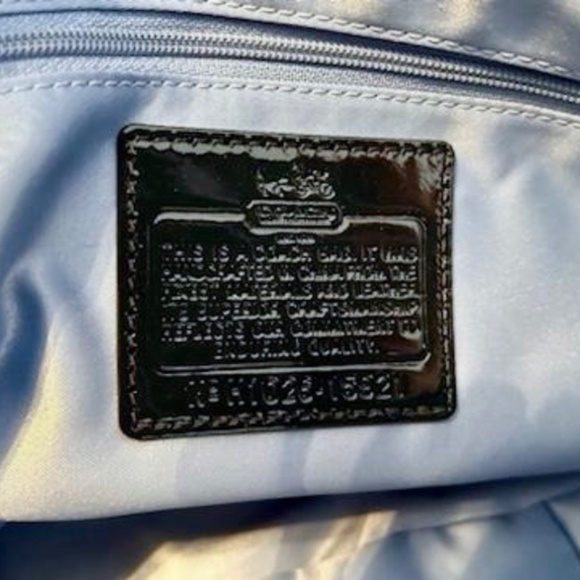 Coach Very Dark Blue Patent Leather Shoulder Bag with Dust Bag - Picture 9 of 9